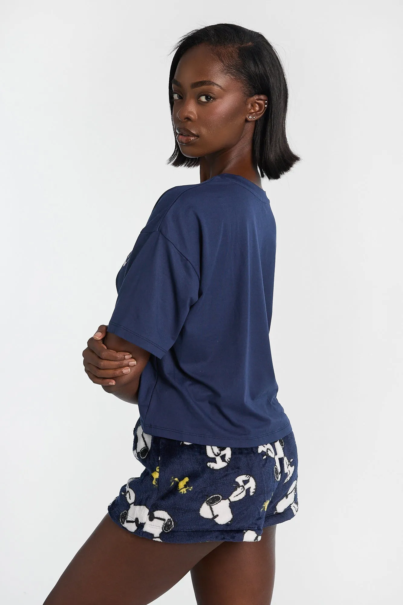 Peanuts Snoopy Pajama Tee & Plush Shorts 2-Piece Set sold by Bluenotes product image thumbnail 2