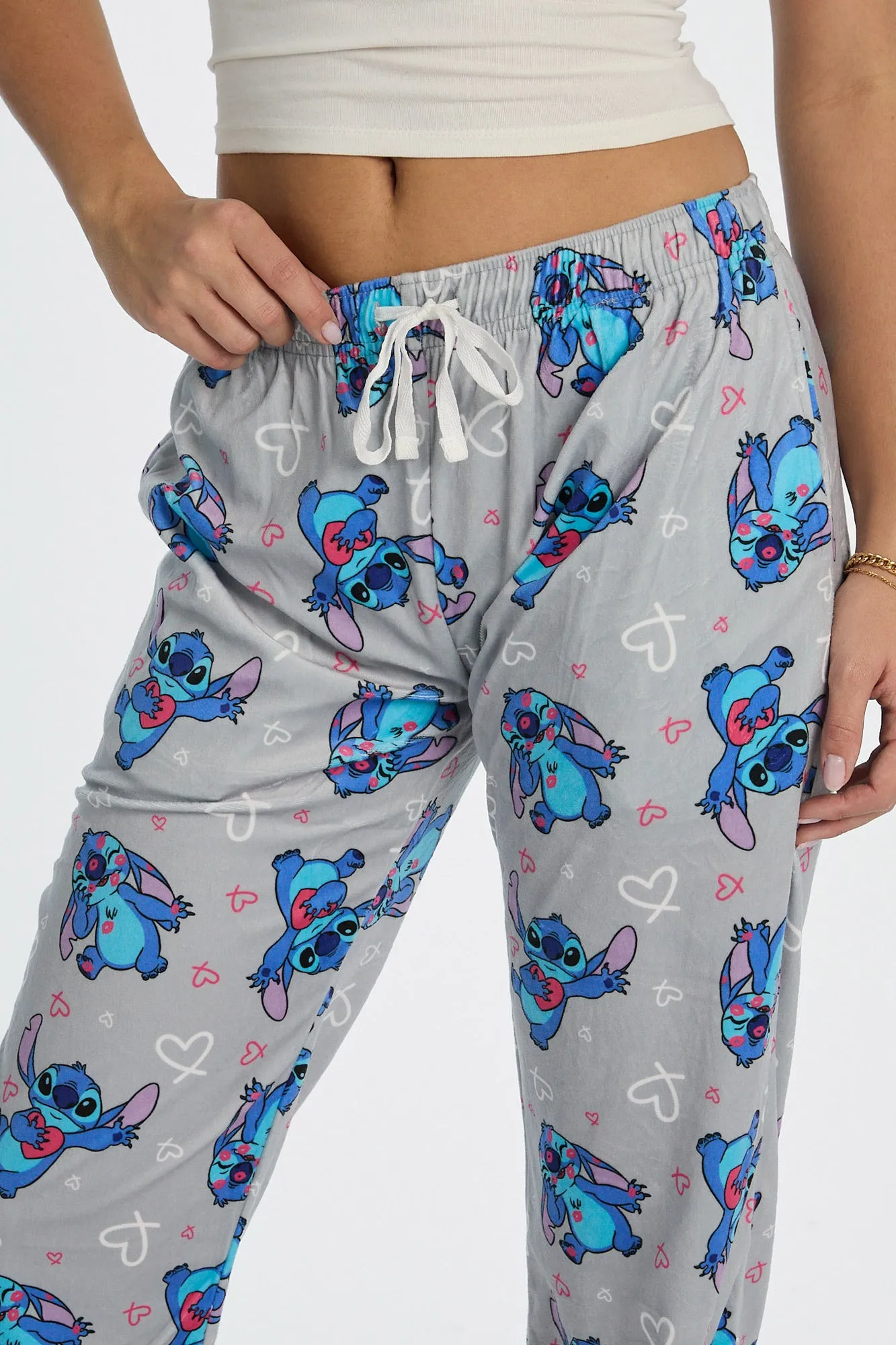 Stitch Heart Velour Pajama Pants sold by Bluenotes product image thumbnail 2