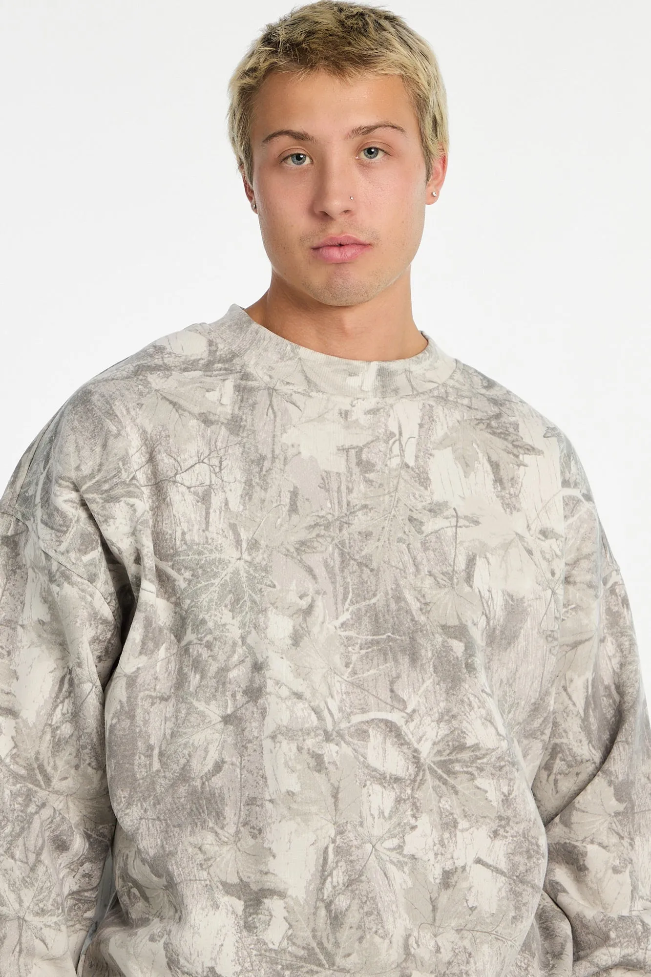 North Western Tree Camouflage Oversized Crew Neck Sweatshirt sold by Bluenotes product image thumbnail 2