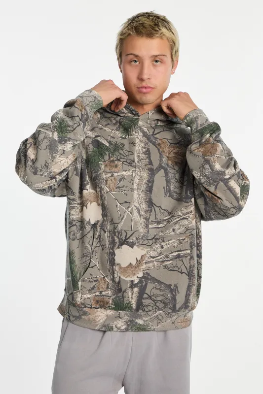 North Western Tree Camouflage Boxy Hoodie sold by Bluenotes