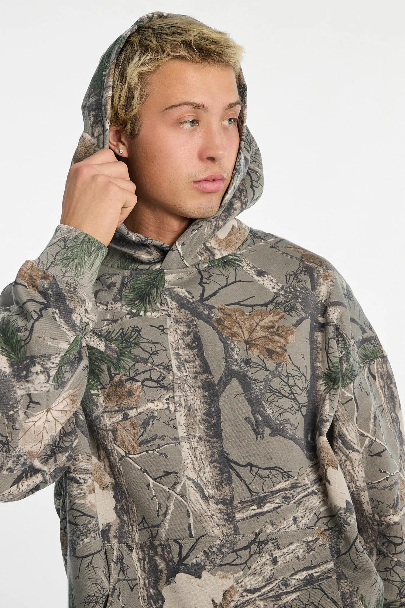 North Western Tree Camouflage Boxy Hoodie sold by Bluenotes product image thumbnail 2
