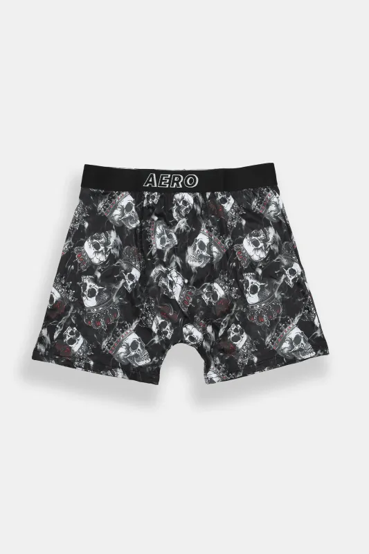 AERO Skull & Smoke Printed Boxer Briefs sold by Bluenotes