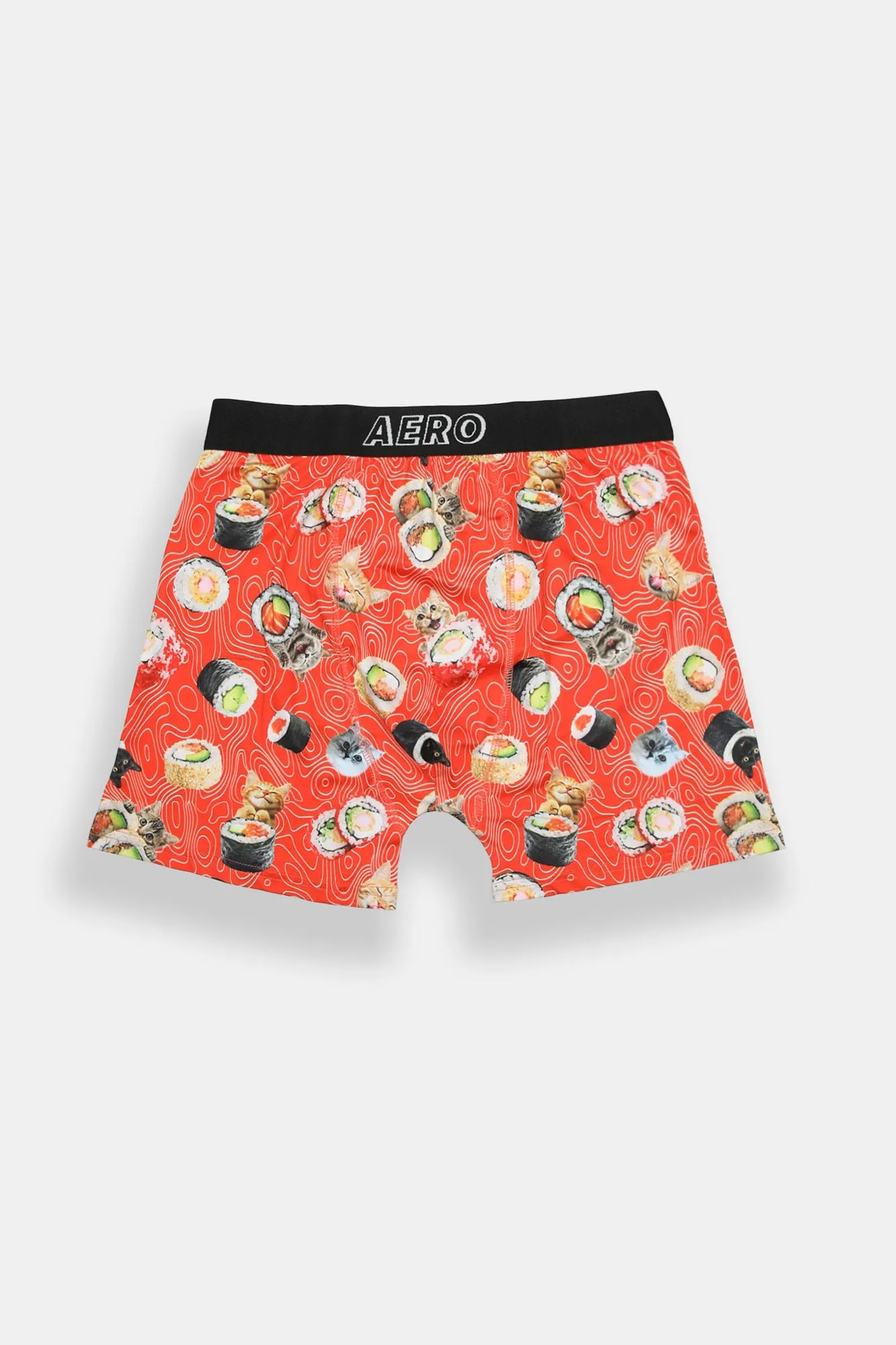 AERO Cats & Sushi Printed Boxer Briefs sold by Bluenotes
