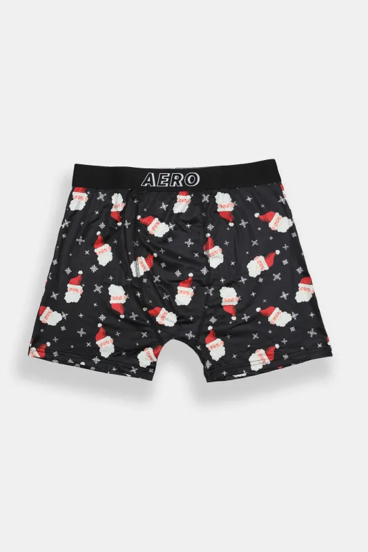 AERO Santa Faces Christmas Printed Boxer Briefs sold by Bluenotes