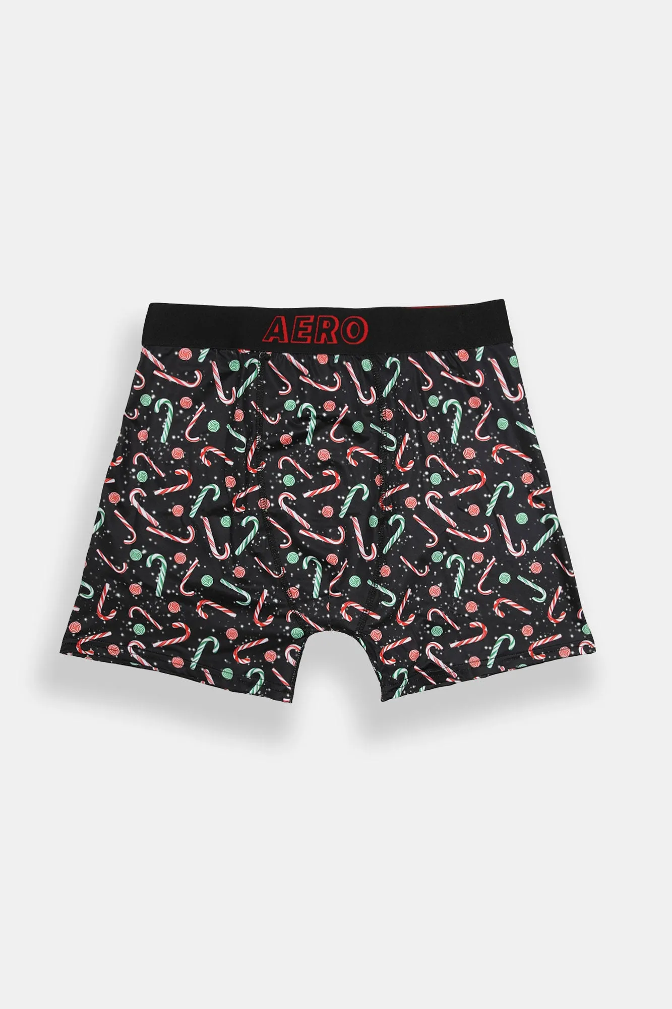AERO Candy Canes Christmas Printed Boxer Briefs sold by Bluenotes