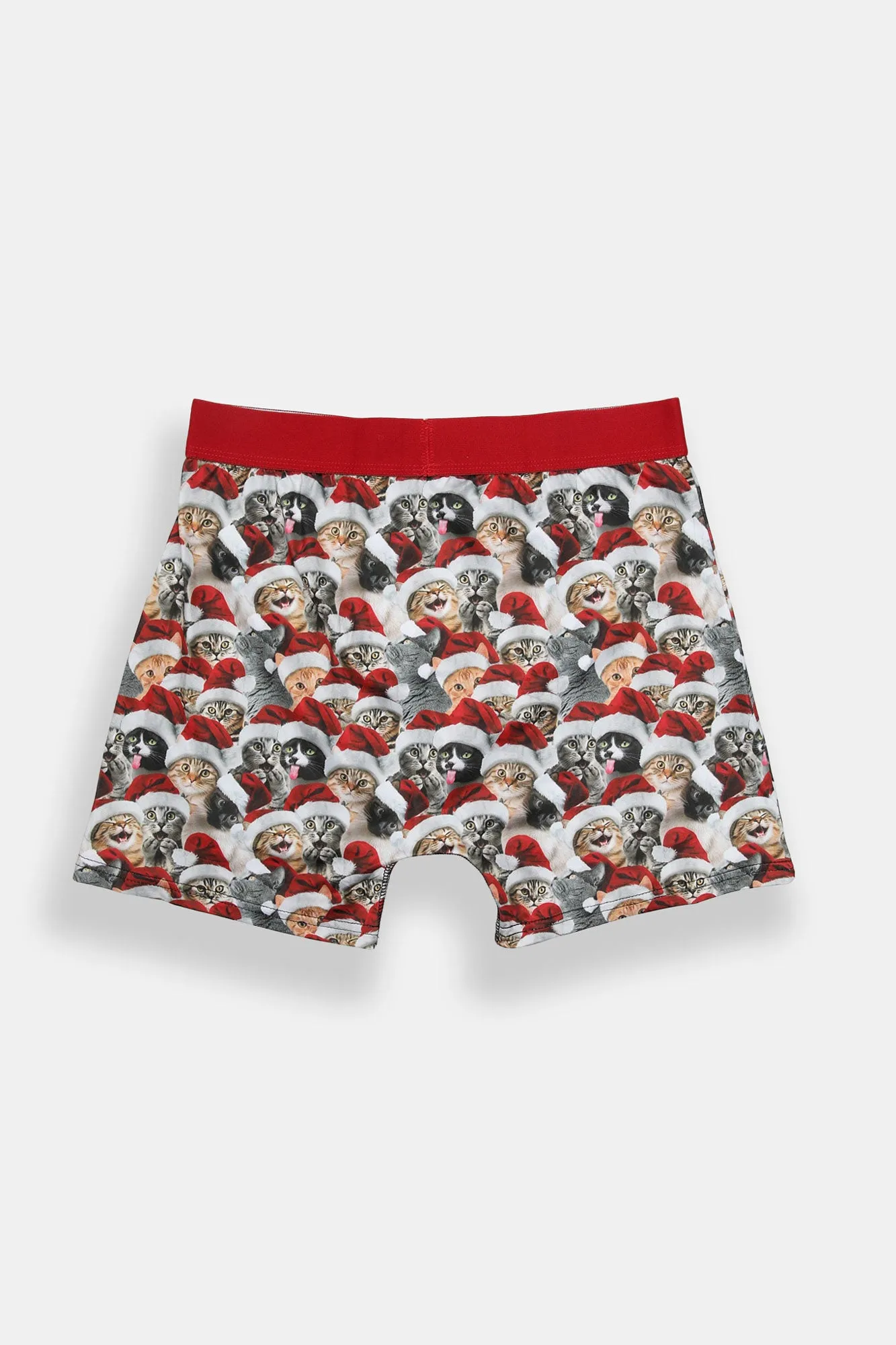 AERO Cats & Santa Hat Christmas Printed Boxer Briefs sold by Bluenotes product image thumbnail 2