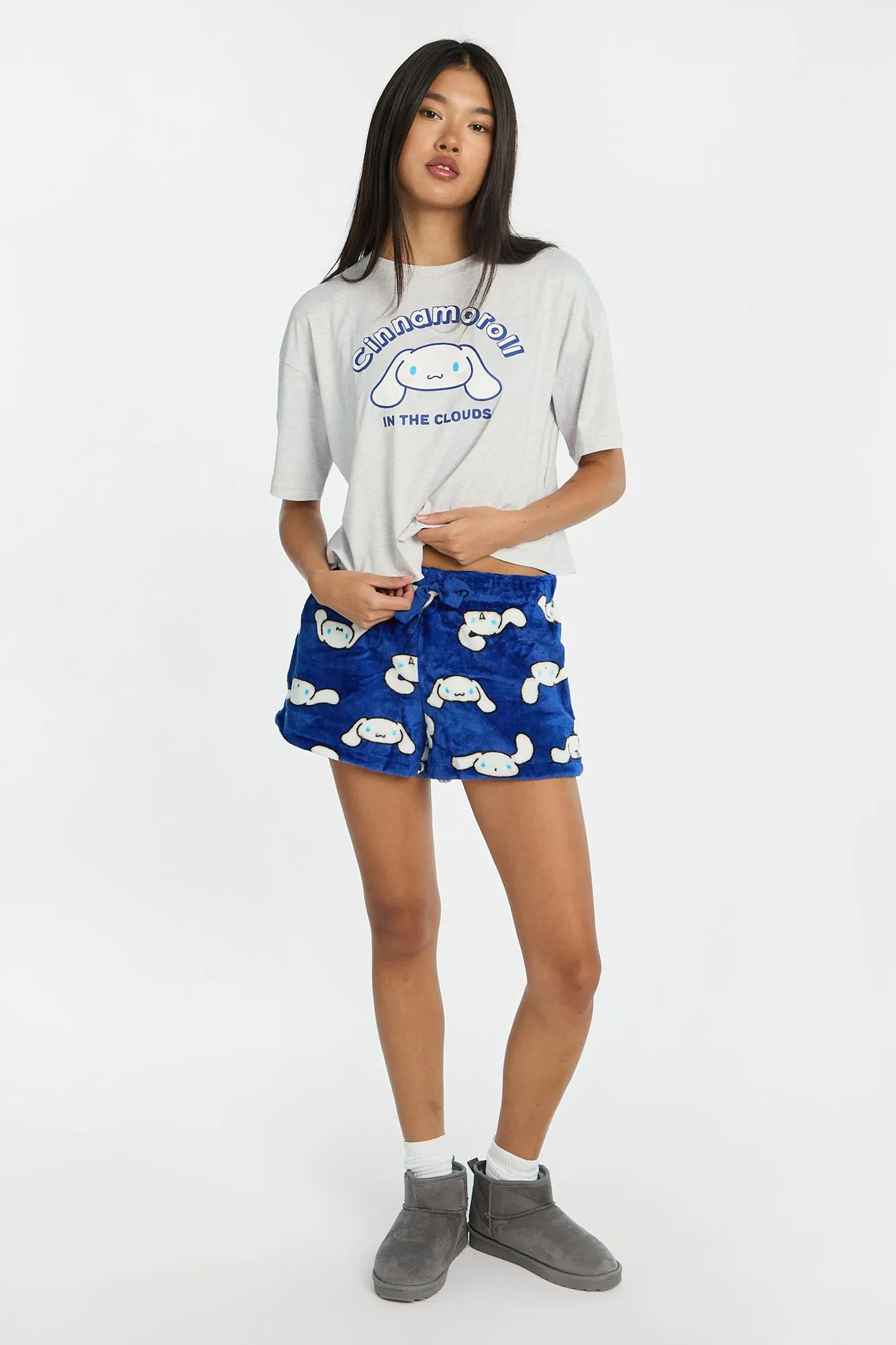 Cinnamoroll Pajama Tee & Plush Shorts 2-Piece Set sold by Bluenotes