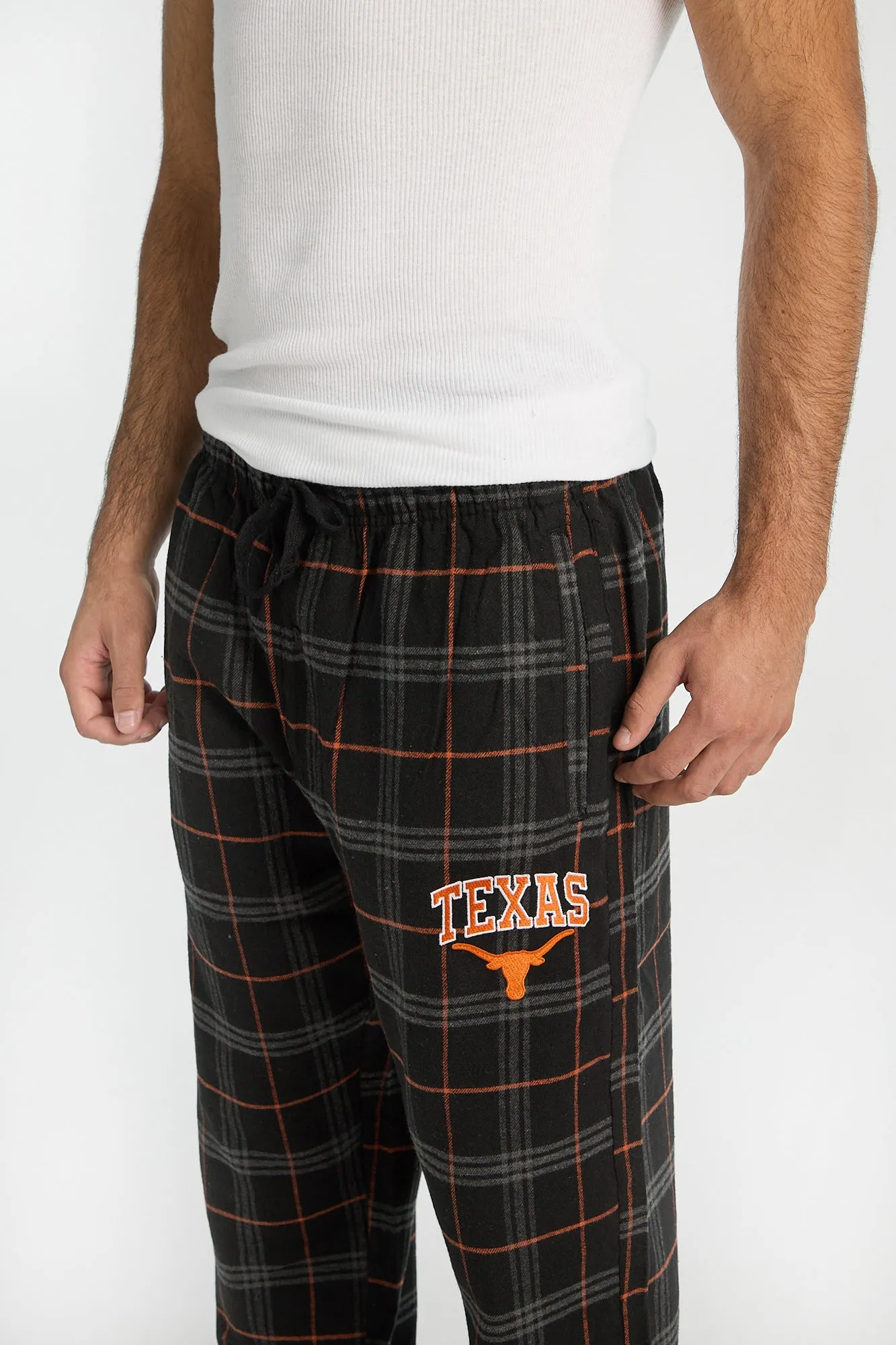 Texas Longhorns Embroidered Varsity Plaid Pajama Pants sold by Bluenotes product image thumbnail 2