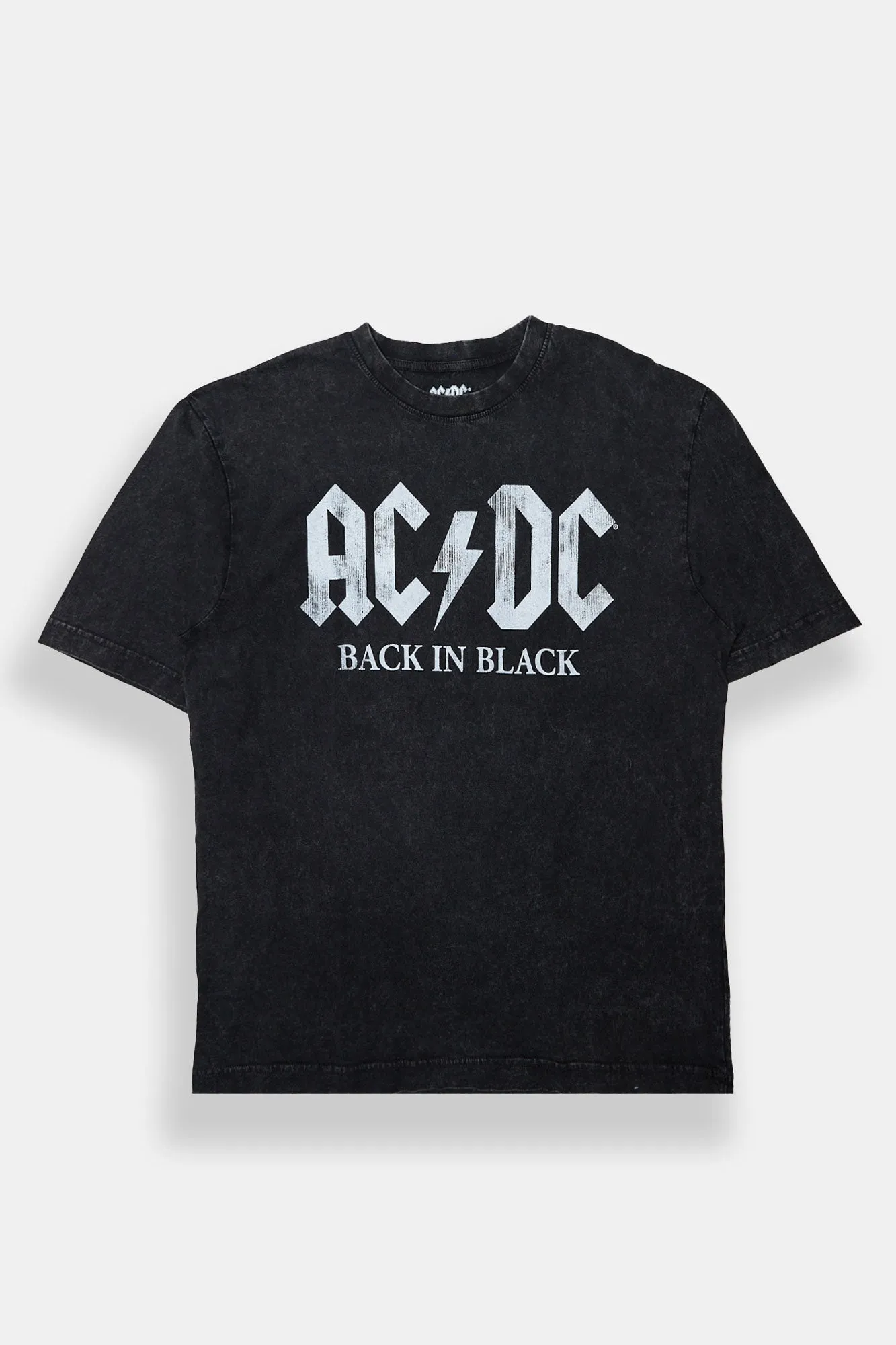 AC/DC Stone Wash Graphic Oversized Tee sold by Bluenotes