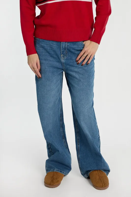 AERO Curvy Super High Rise Baggy Jeans sold by Bluenotes