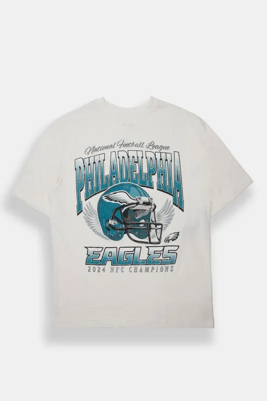 Philadelphia Eagles 2022 Champions Graphic Oversized Tee sold by Bluenotes