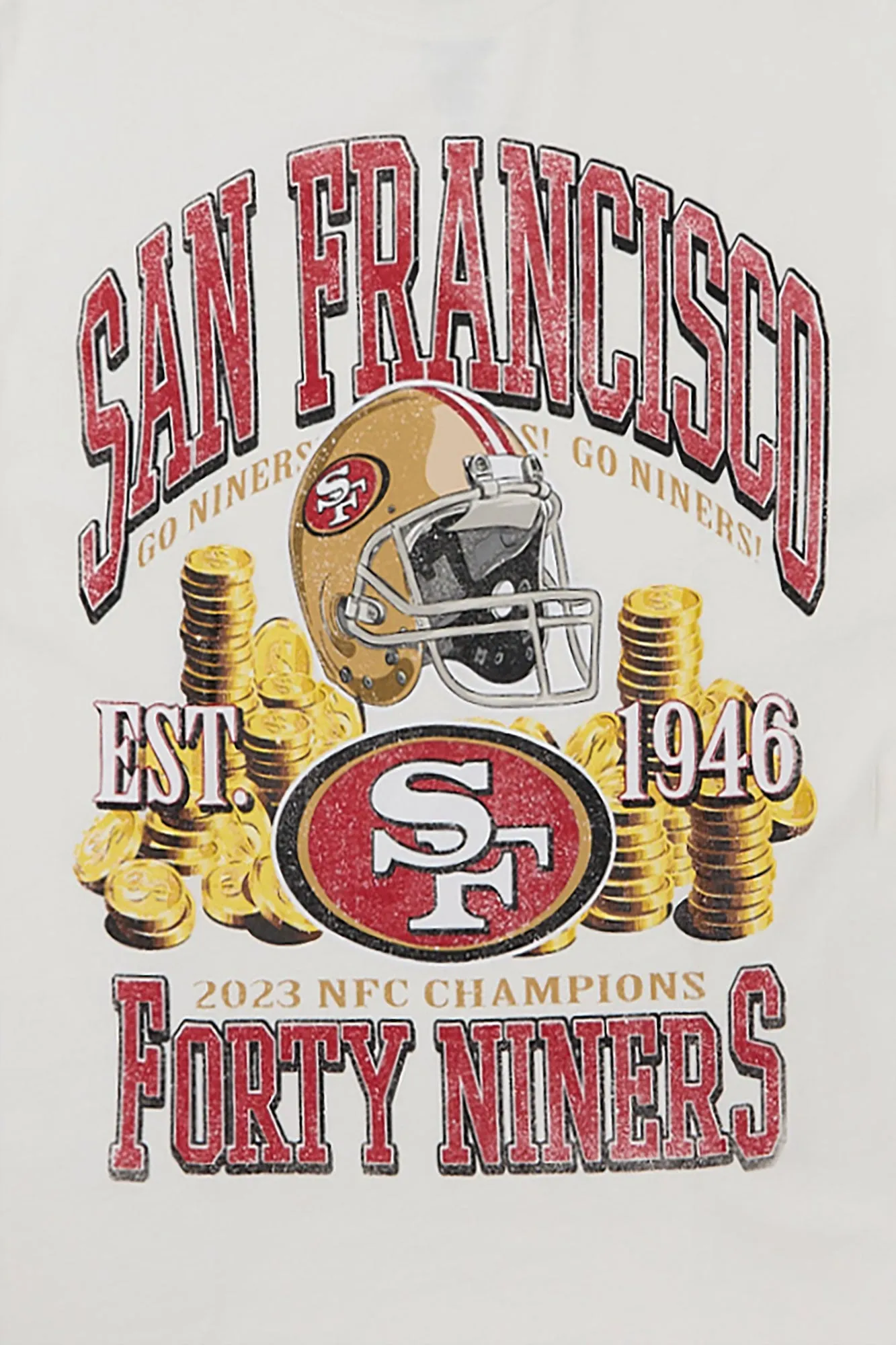 San Franciso Forty Niners Graphic Oversized Tee sold by Bluenotes product image thumbnail 2