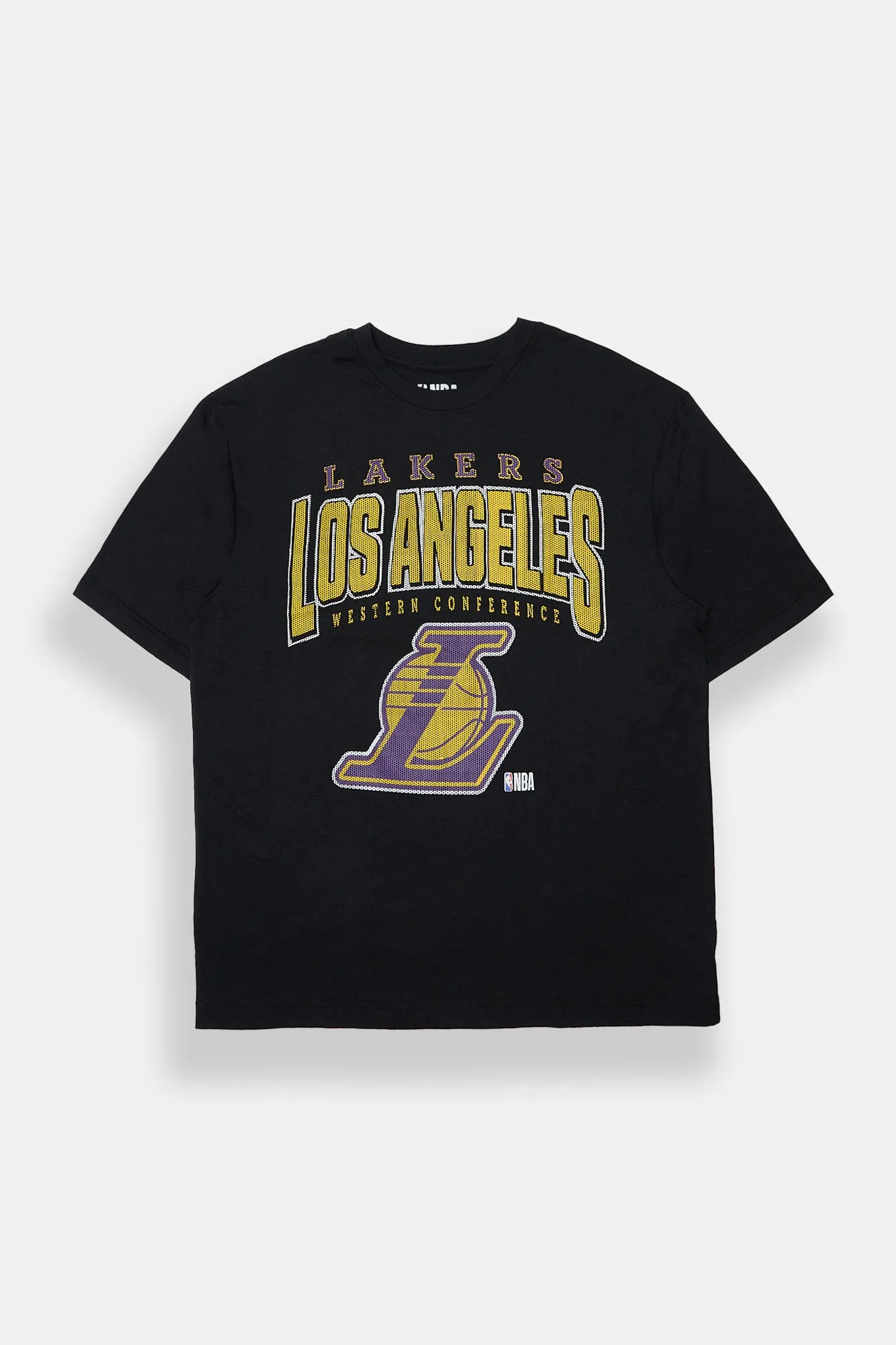 Los Angeles Lakers Mesh Graphic Oversized Tee sold by Bluenotes
