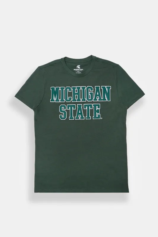 Michigan State Puff Print Graphic Tee sold by Bluenotes