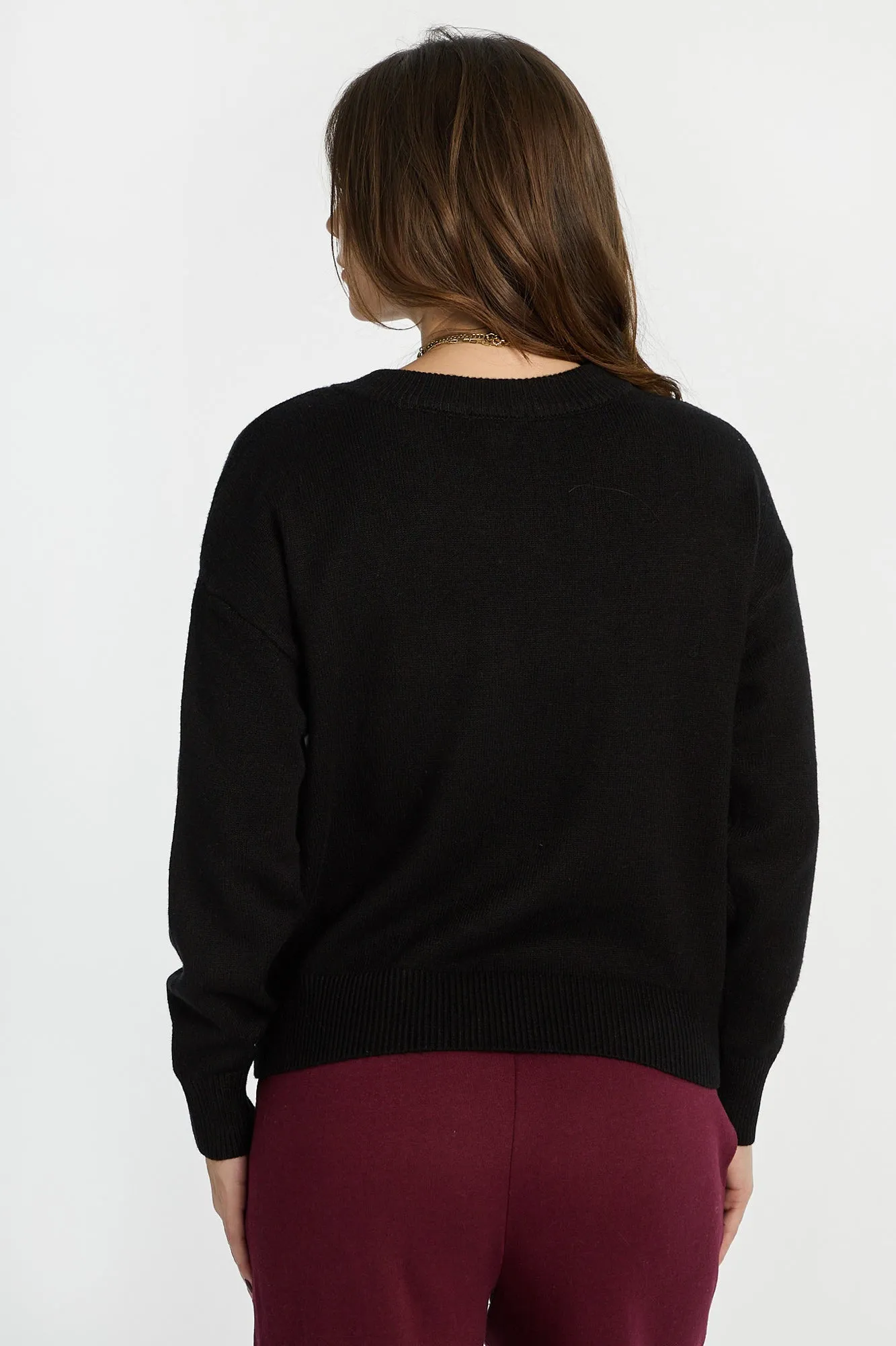 AERO Graphic Flat Knit V-Neck Sweater sold by Bluenotes product image thumbnail 4