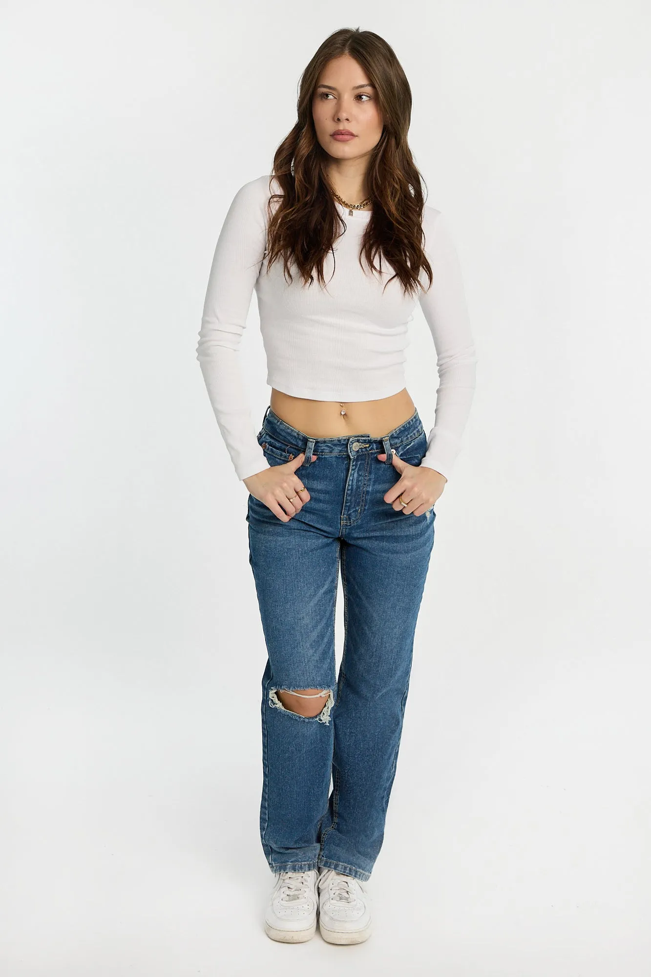 AERO Super High Rise Straight Jeans sold by Bluenotes product image thumbnail 3