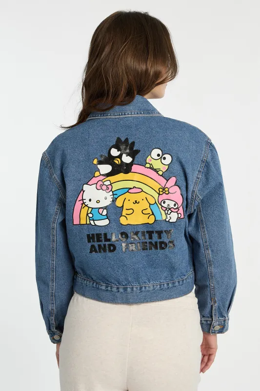 Hello Kitty & Friends Embroidered Denim Jacket made by Aeropostale
