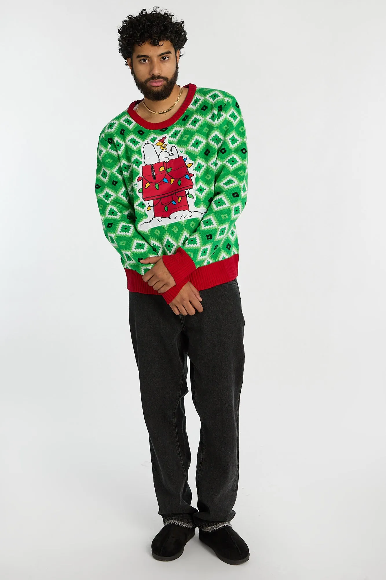 Peanuts Snoopy Christmas Crew Neck Sweater sold by Bluenotes product image thumbnail 4