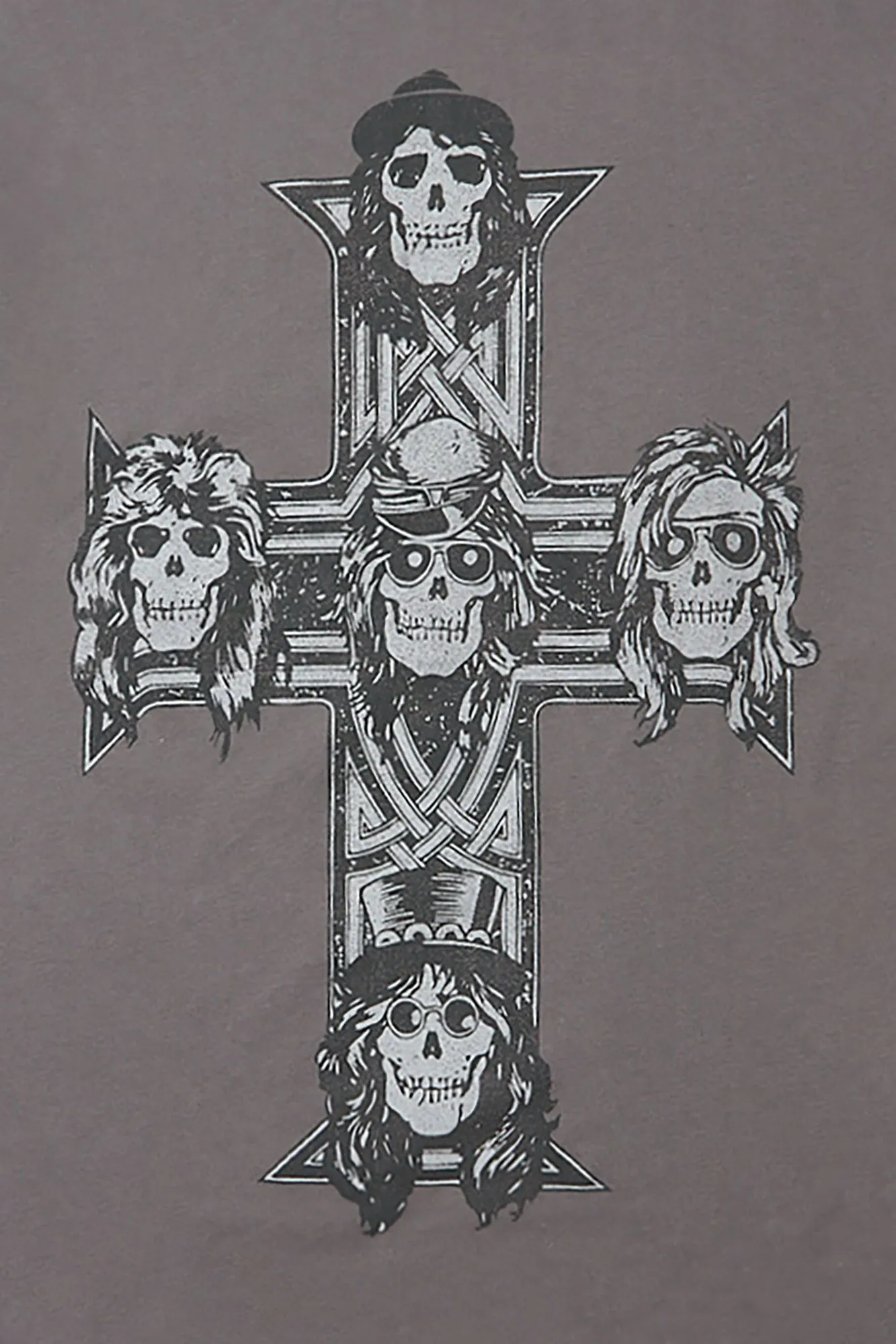 Guns N' Roses Skull Cross Graphic Oversized Tee sold by Bluenotes product image thumbnail 2