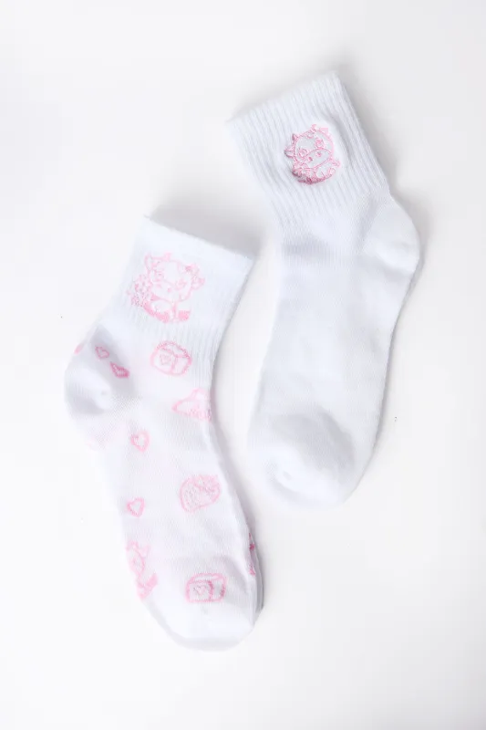 Embroidered Boyfriend Crew Socks 2-Pack sold by Bluenotes