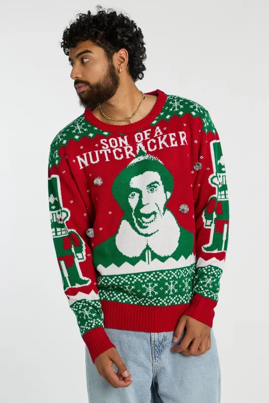 Elf Son Of A Nutcracker Crew Neck Sweater sold by Bluenotes