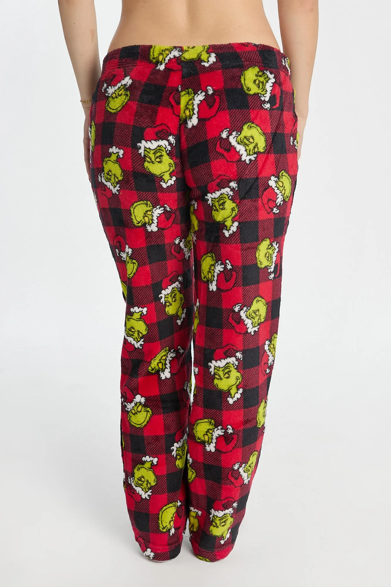 The Grinch Plaid Plush Pajama Pants sold by Bluenotes product image thumbnail 3