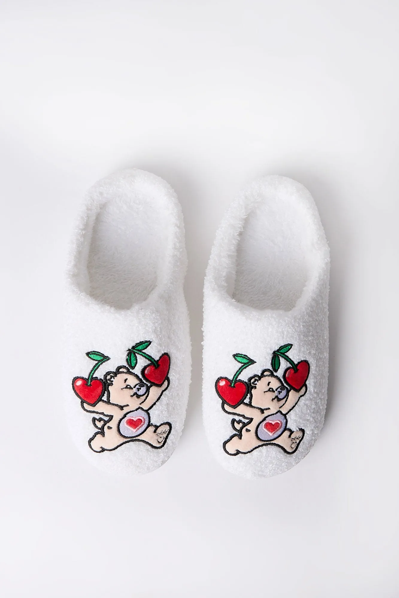 Care Bares Cherry Plush Slippers sold by Bluenotes
