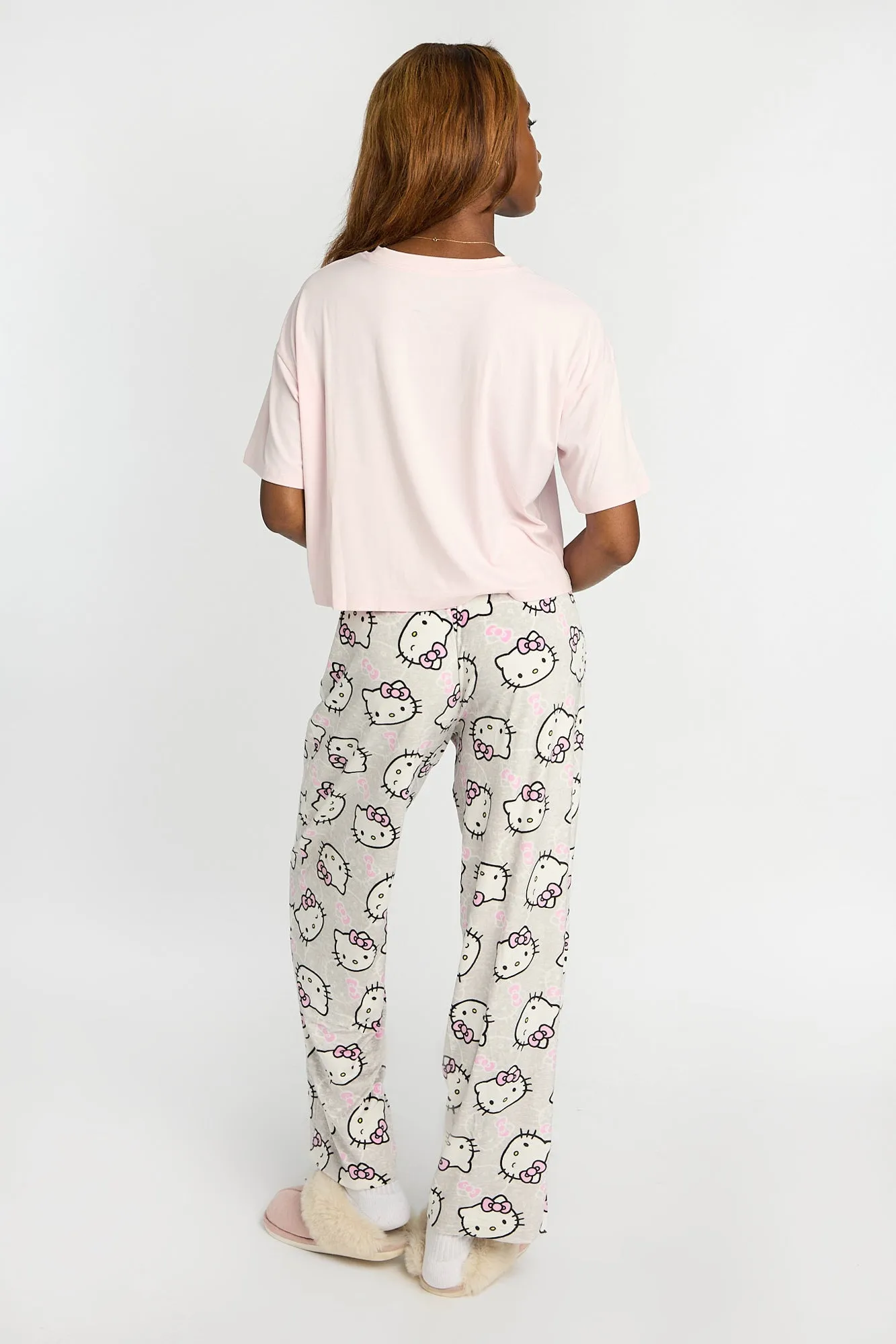 Hello Kitty Snooze Super Soft Pajama Tee And Velour Pajama Pants 2-Piece Set sold by Bluenotes product image thumbnail 2