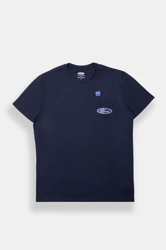 Ford Embroidered Graphic Pocket Oversized Tee sold by Bluenotes