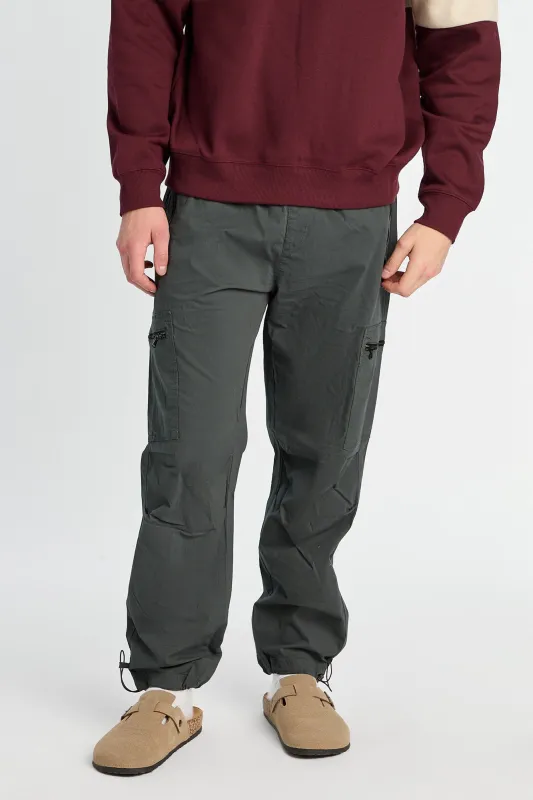 North Western Zip Pockets Loose Cargo Poplin Jogger sold by Bluenotes