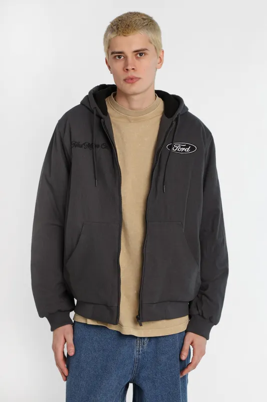 Ford Motor Co. Embroidered Cotton Canvas Hooded Workwear Jacket sold by Bluenotes
