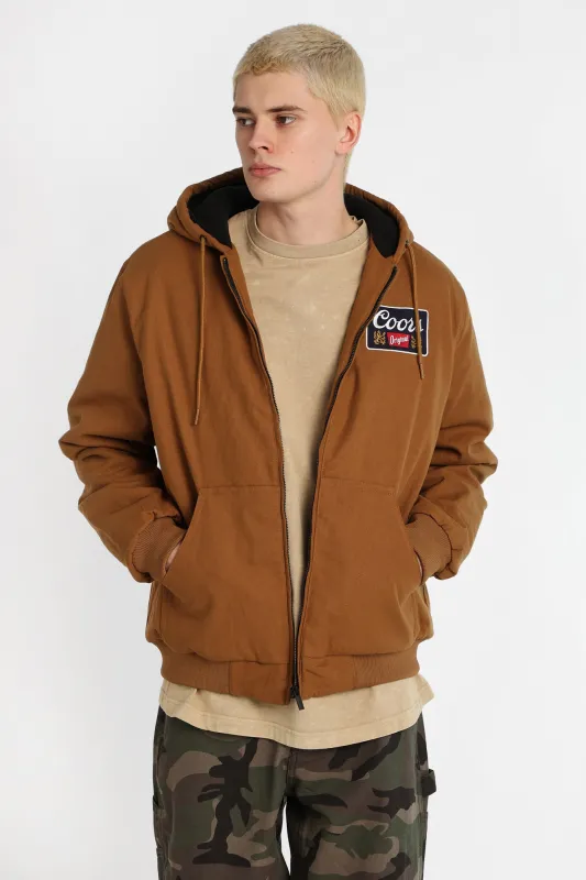 Coors Embroidered Cotton Canvas Hooded Workwear Jacket sold by Bluenotes