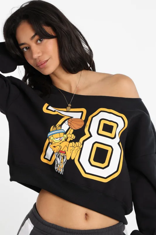 Garfield 78 Off-Shoulder Sweatshirt sold by Bluenotes