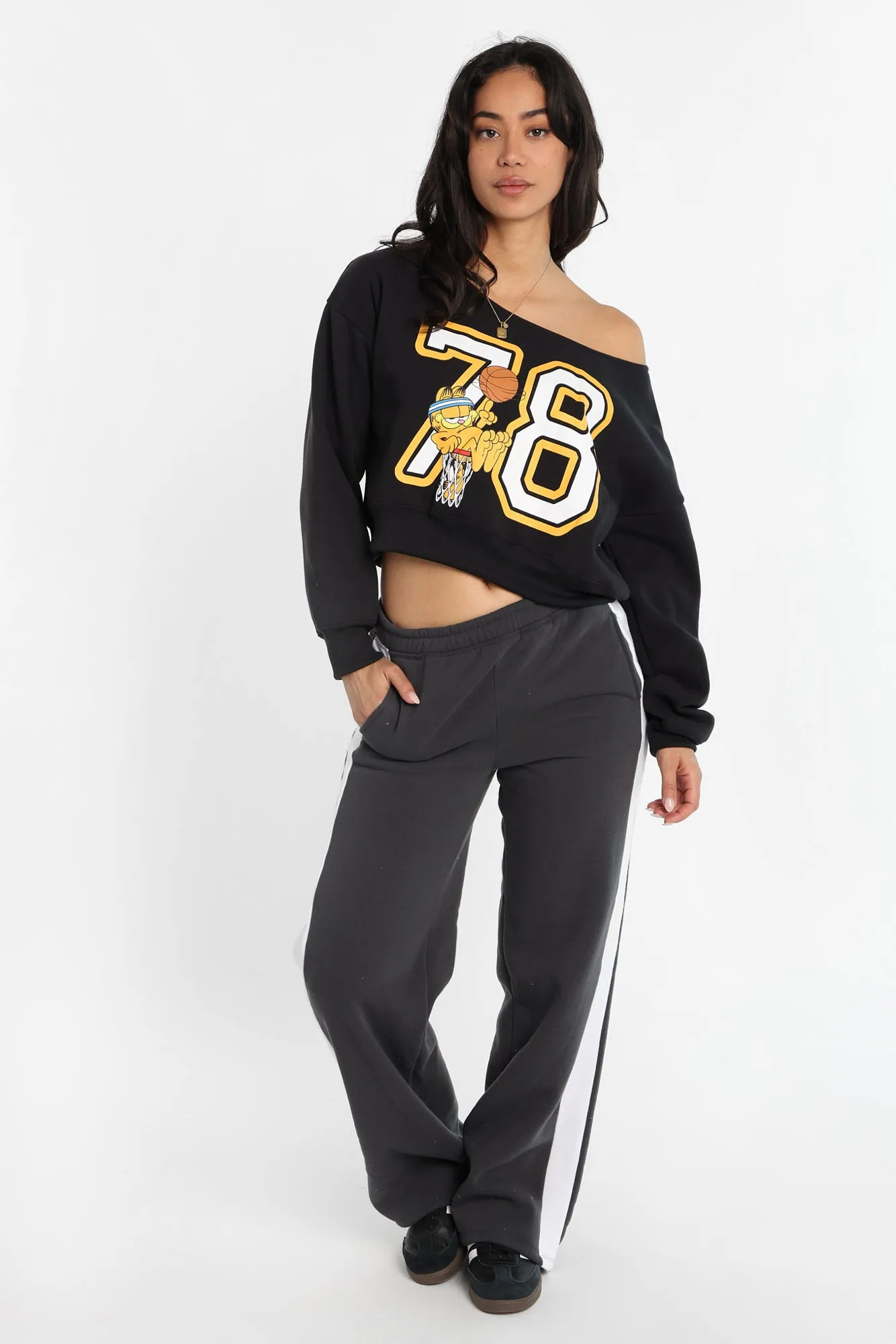 Garfield 78 Off-Shoulder Sweatshirt sold by Bluenotes product image thumbnail 4