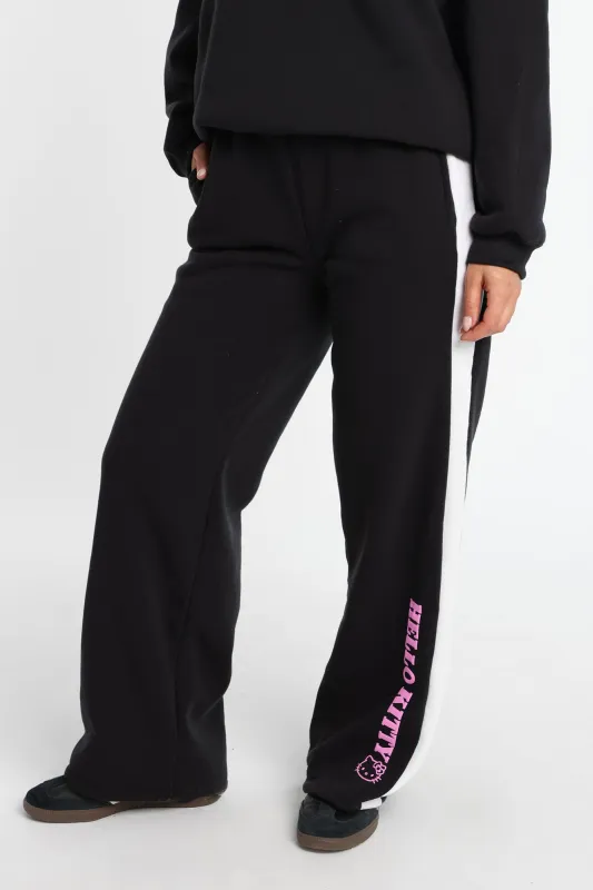 Hello Kitty Neon Wide Leg Sweatpants sold by Bluenotes