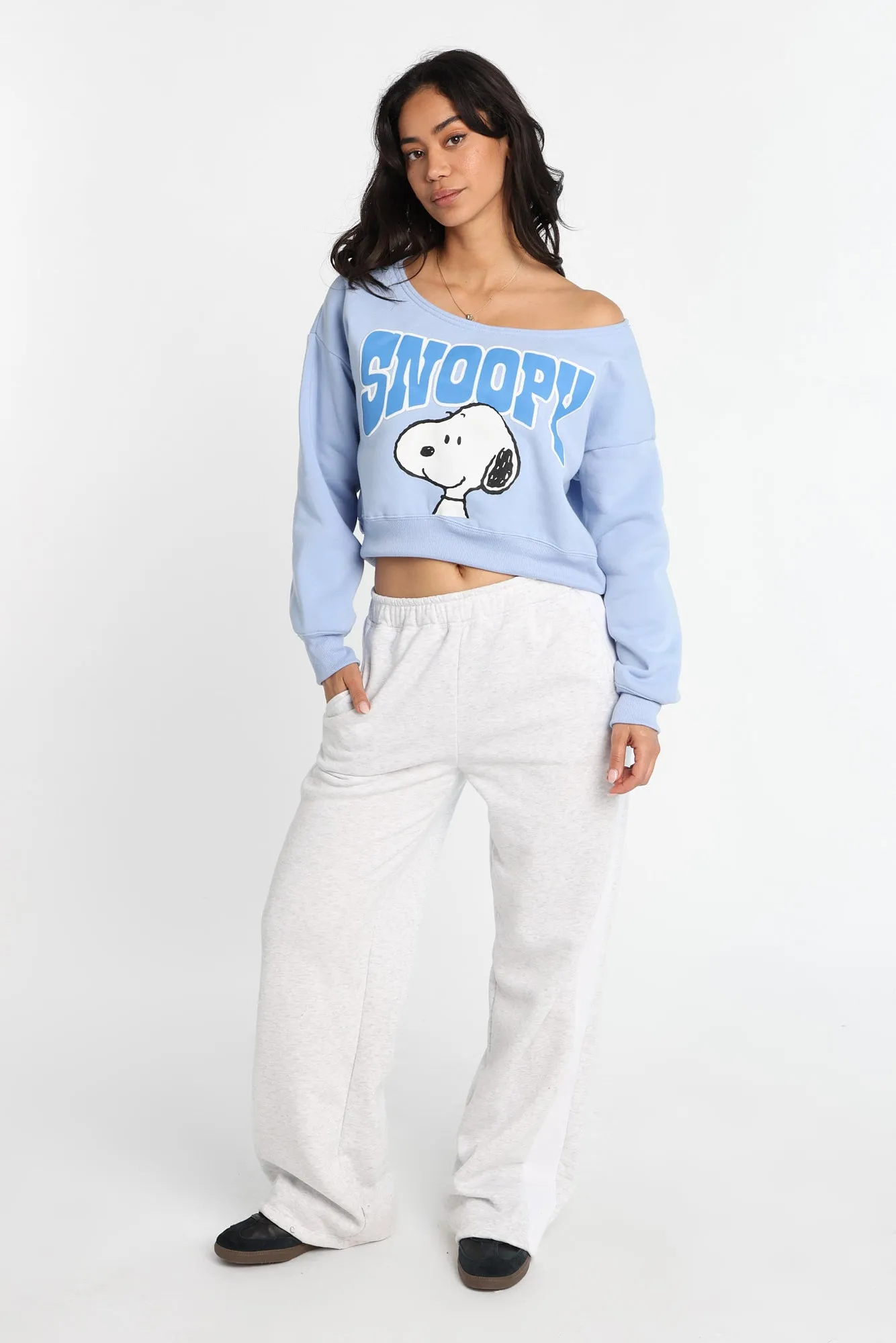 Peanuts Snoopy Off-Shoulder Sweatshirt sold by Bluenotes product image thumbnail 4