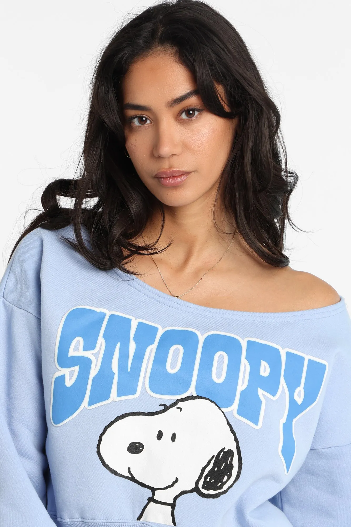 Peanuts Snoopy Off-Shoulder Sweatshirt sold by Bluenotes product image thumbnail 2