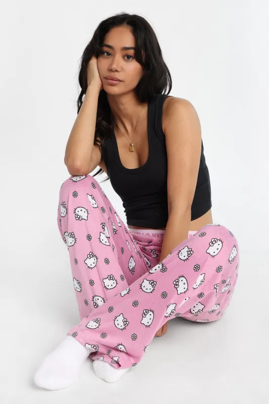 Hello Kitty Flower Super Soft Pajama Boxer Pants sold by Bluenotes
