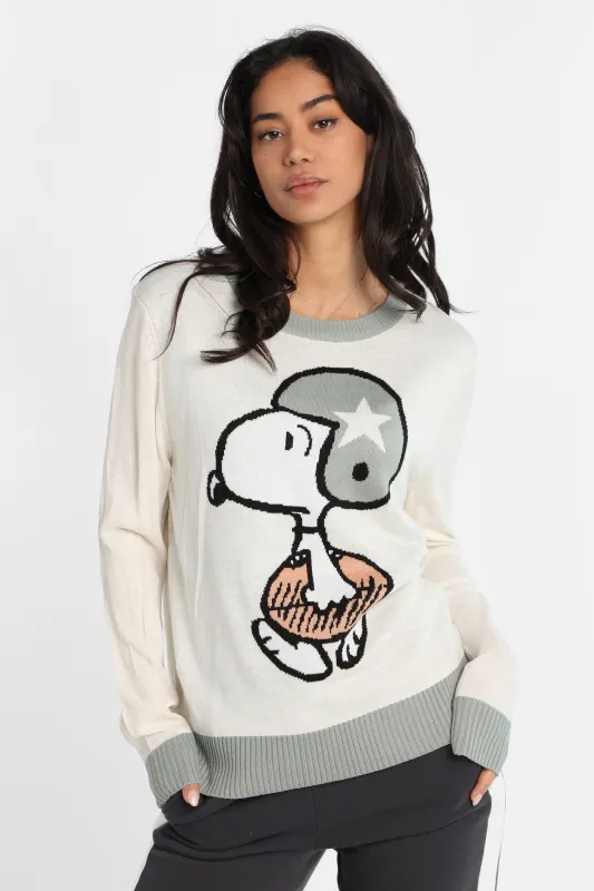Peanuts Snoopy Sports Graphic Crew Neck Sweater sold by Bluenotes