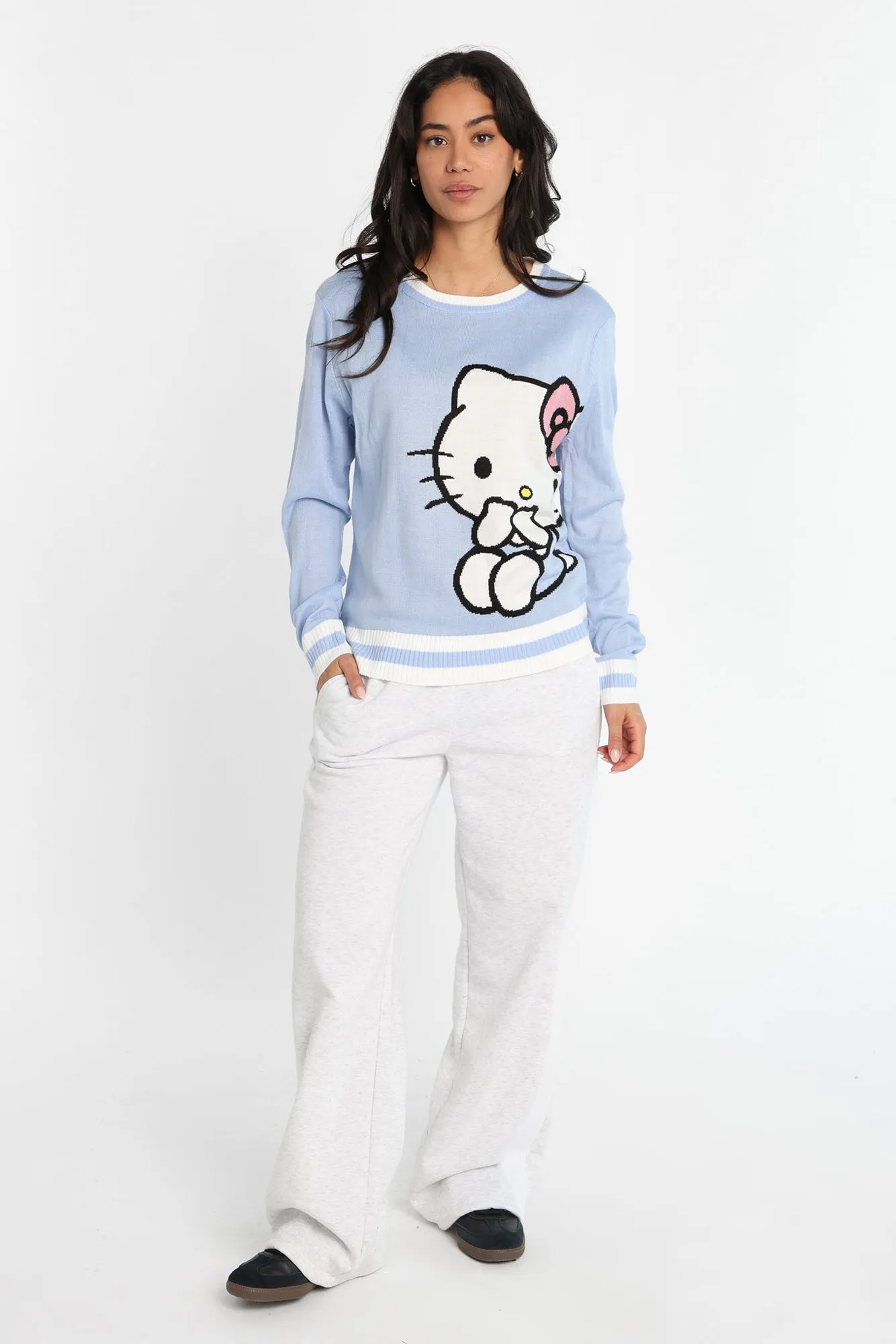 Hello Kitty Striped Graphic Crew Neck Sweater sold by Bluenotes product image thumbnail 4