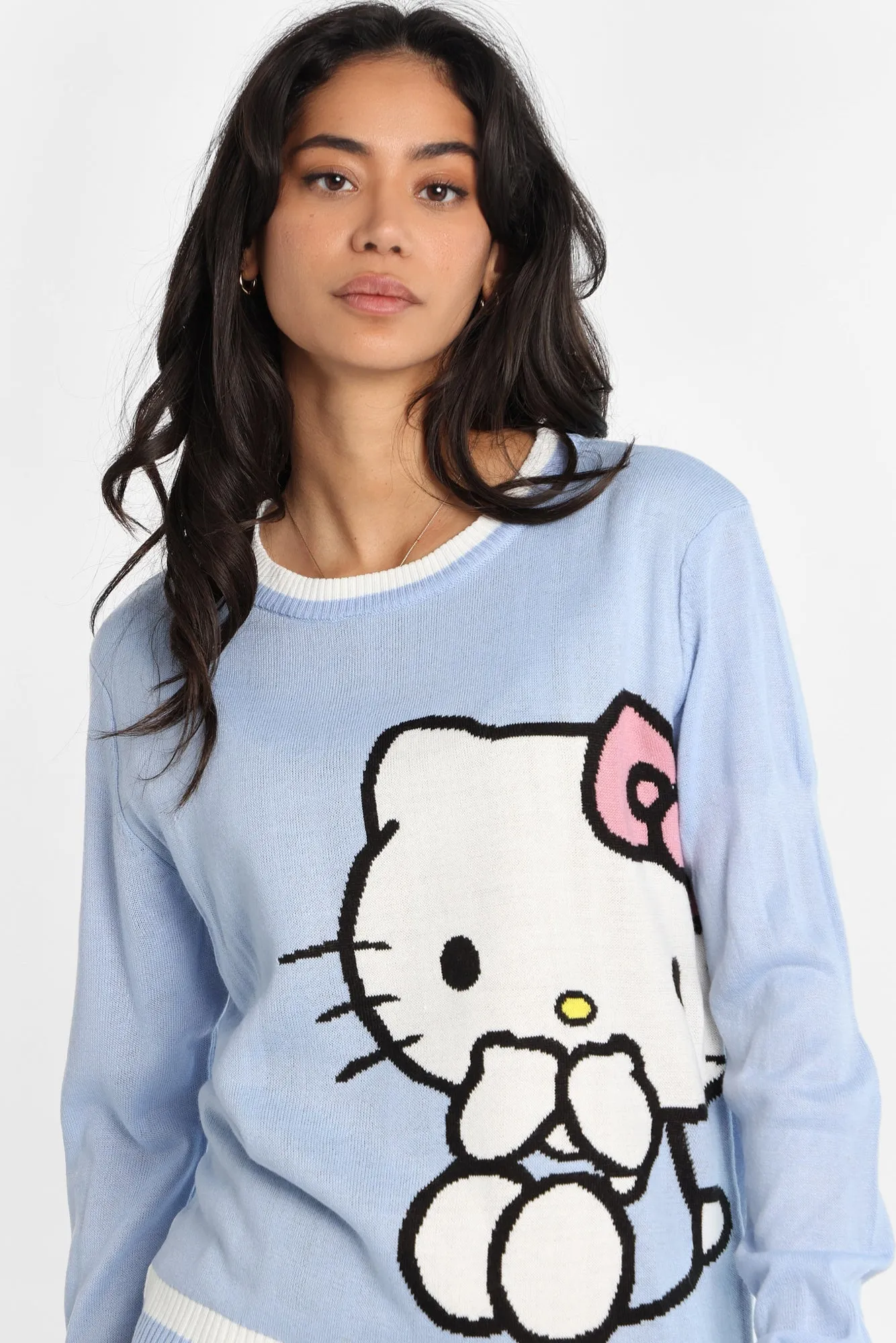 Hello Kitty Striped Graphic Crew Neck Sweater sold by Bluenotes product image thumbnail 2
