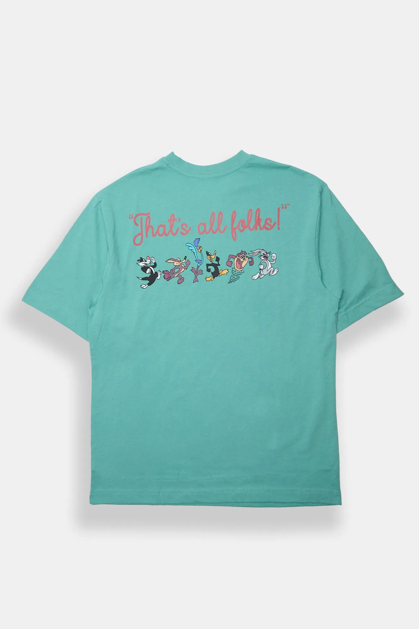 Looney Tunes That's All Folks Graphic Oversized Tee sold by Bluenotes