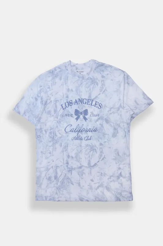 Los Angeles California Bow Tree Camouflage Graphic Boyfriend Tee sold by Bluenotes