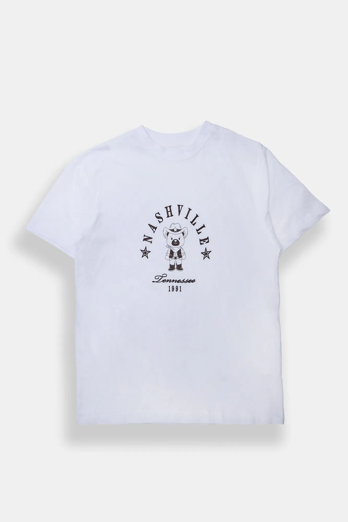 Nashville Tennessee Teddy Graphic Boyfriend Tee sold by Bluenotes