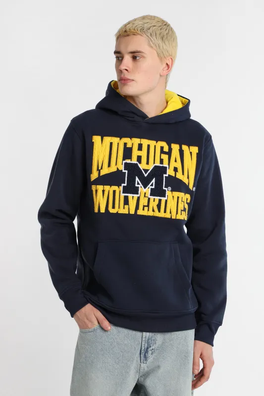 Michigan Wolverines Chenille Contrast Hoodie sold by Bluenotes