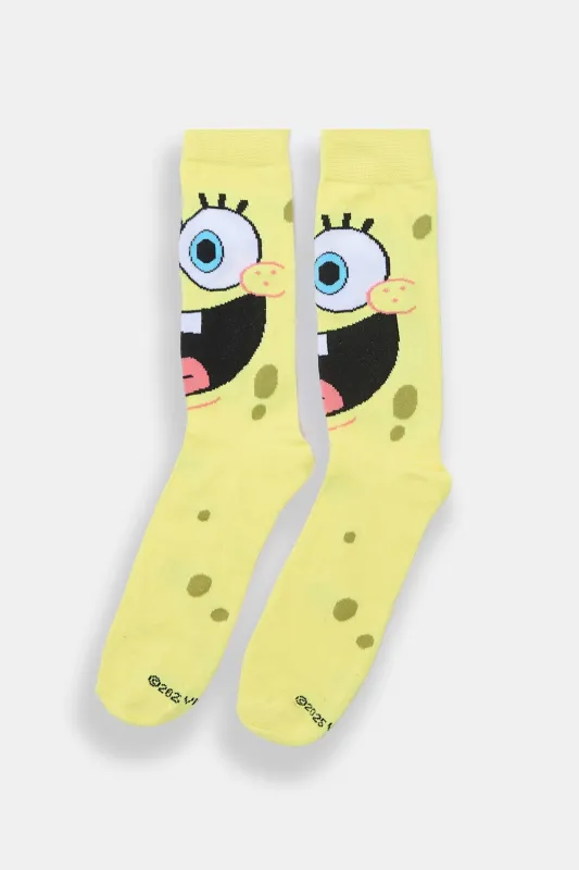 SpongeBob Printed Jacquard Crew Socks sold by Bluenotes