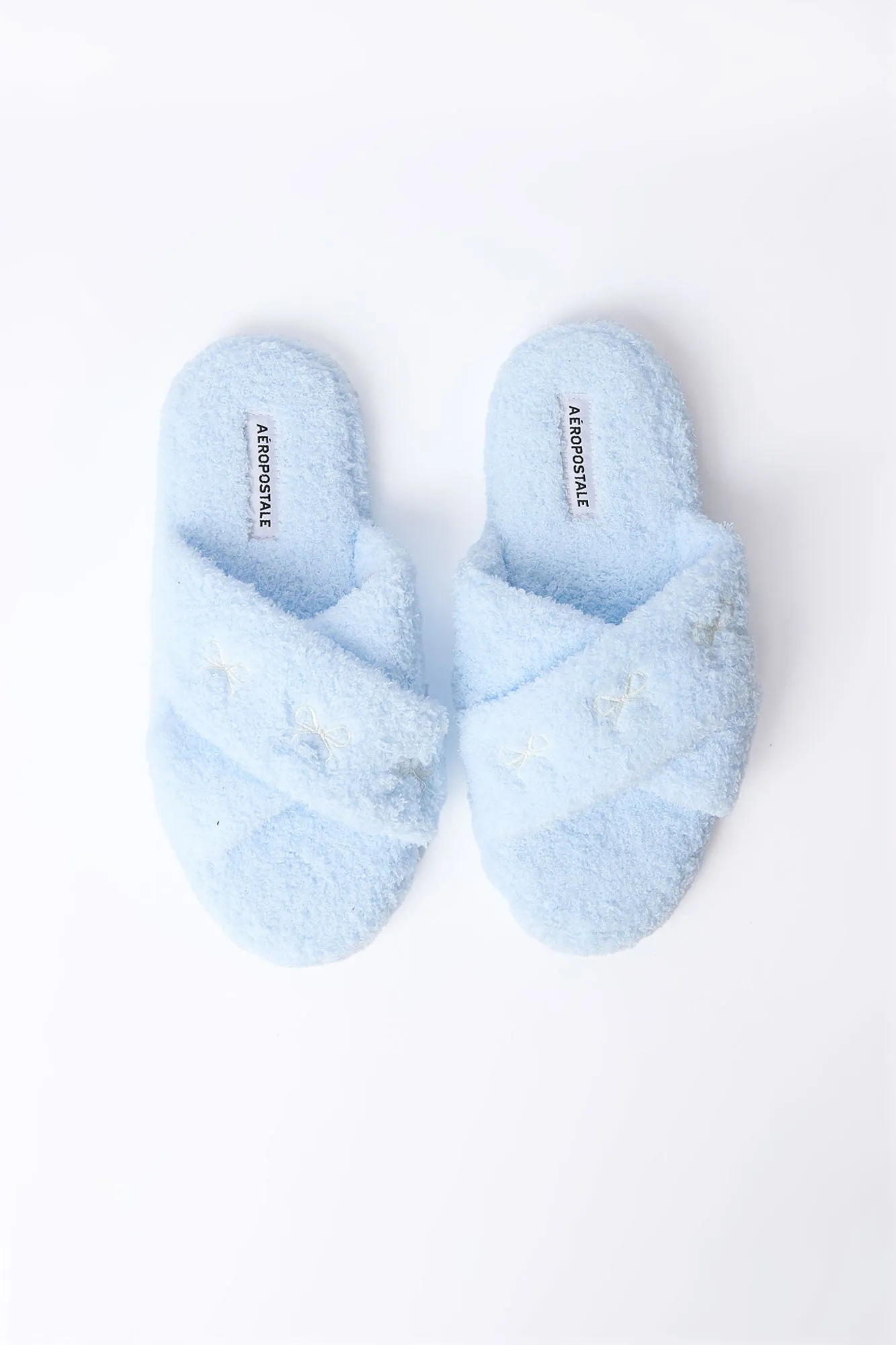 Embroidered Boucle Crossover Plush Slippers sold by Bluenotes product image thumbnail 5