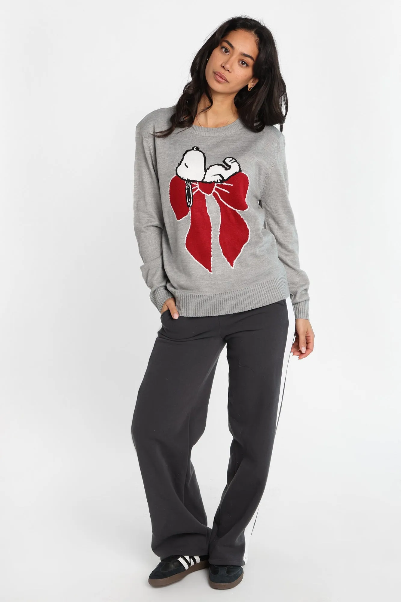 Peanuts Snoopy Bow Graphic Crew Neck Sweater sold by Bluenotes product image thumbnail 4