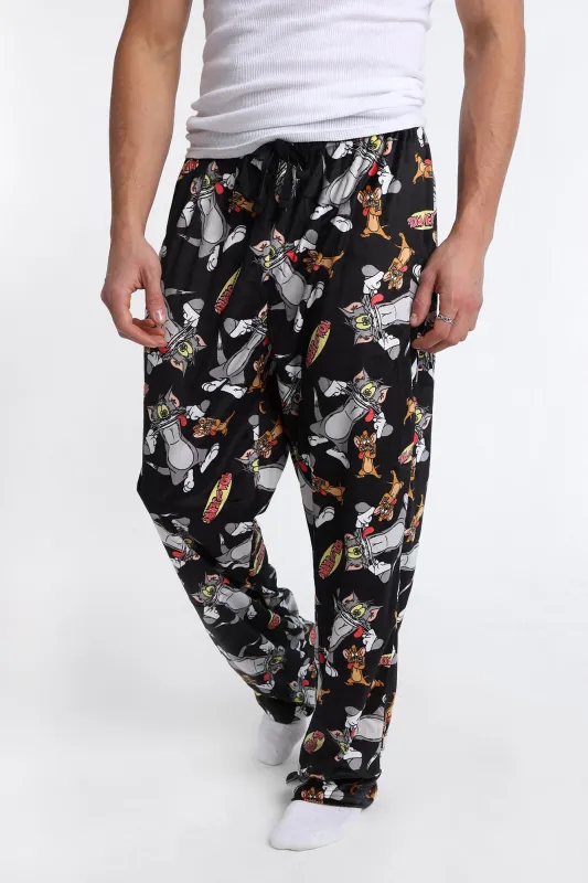Tom & Jerry Silky Fleece Pajama Pants made by Aeropostale