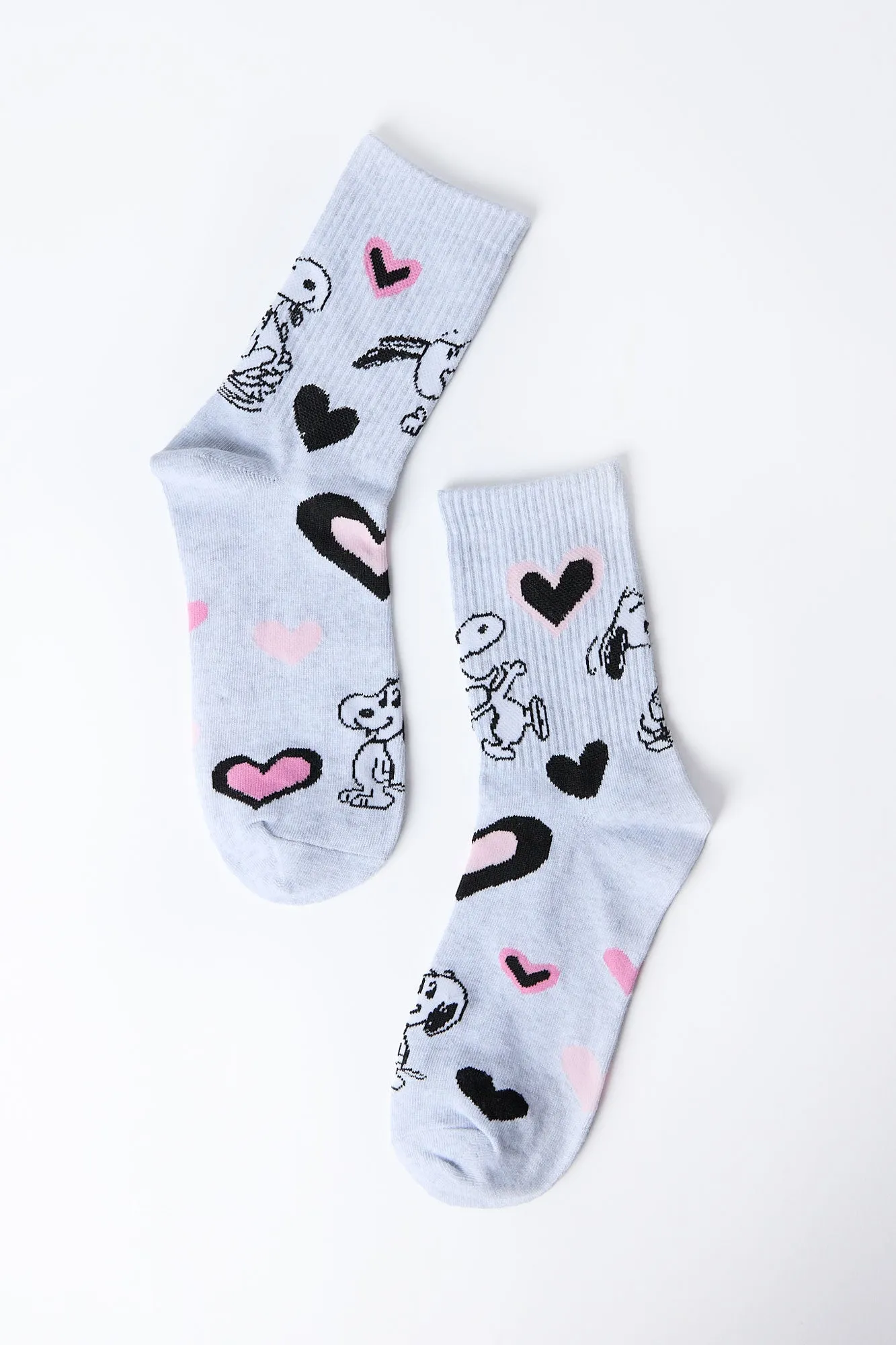 Peanuts Snoopy Hearts Printed Crew Socks sold by Bluenotes